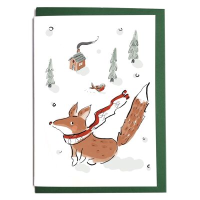 Magic Winter greeting card with envelope