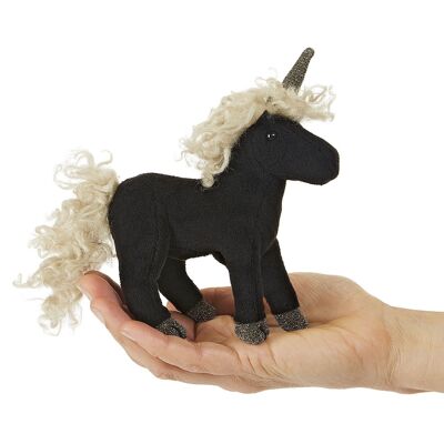 Mini Unicornio / Mini Unicornio Negro| Marioneta de mano (VE 3) 2797