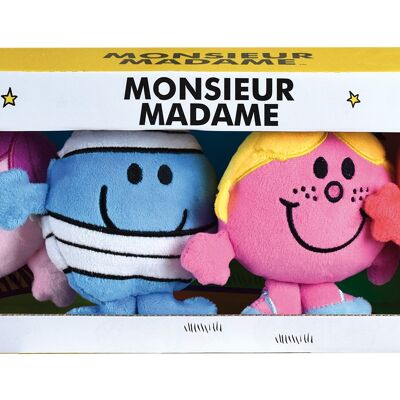 Monsieur Madame peluches 12 cm, 4 modelos surtidos, en caja de regalo