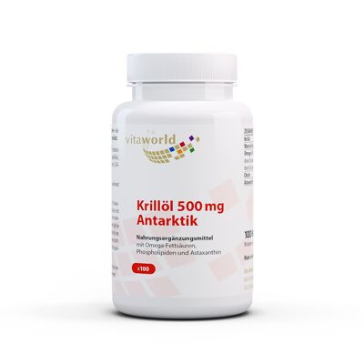 Huile de Krill Antarctique 500 mg (100 gélules)