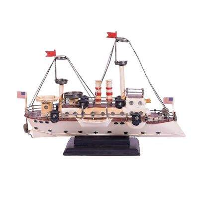 Maquette de Bateau Rétro en Métal 28cm