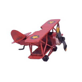 Miniature d'avion en métal rouge