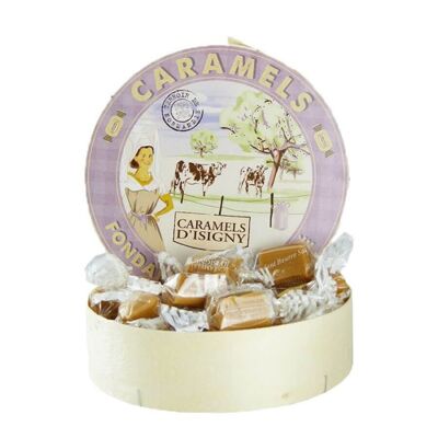 Melting Isigny caramels with salted butter 150g - Camembert box