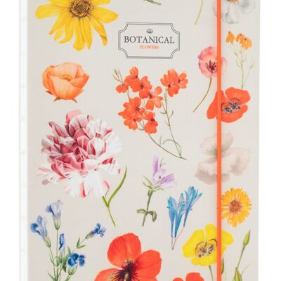 CUADERNO ENCUADERNACION ARTESANAL A5 BOTANICAL FLOWER KOKONOTE