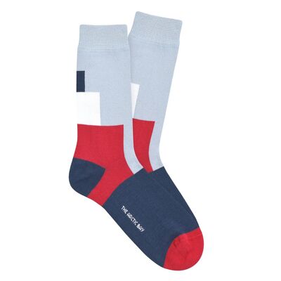 Socken Fibonacci Rot/Blau