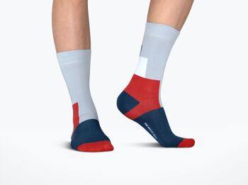 Chaussettes Fibonacci Rouge/Bleu 2