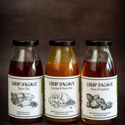 Trilogy box of agave syrups - Pack