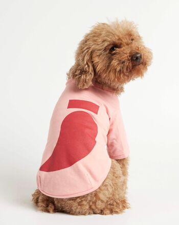 T-shirt rose pour chien en coton bio Imi 3