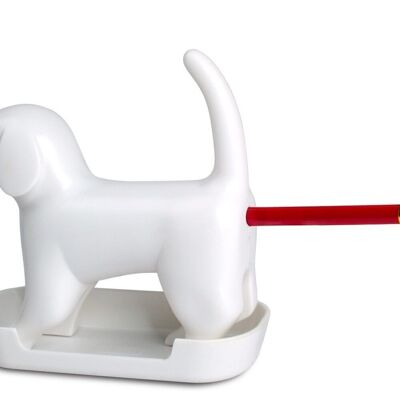 Pencil sharpener dog with sound in white