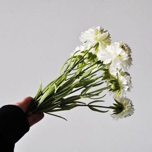 Scabiosa blanche 30 cm - Fleurs artificielles