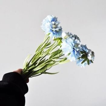 Arrangements floraux - Scabiosa bleue - Fleurs artificielles 4