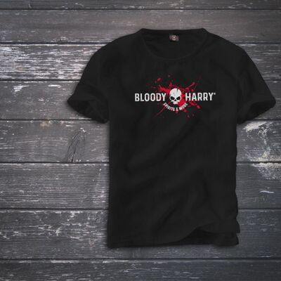 BLOODY HARRY T-Shirt with splatter, plain, size. S-3XL