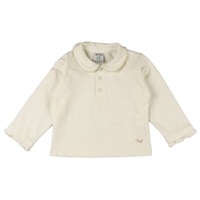 Elfenbeinfarbenes Baby-Poloshirt CAMIGOSA