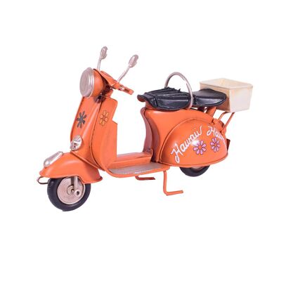 Miniatura scooter retrò in metallo rosso 18 cm