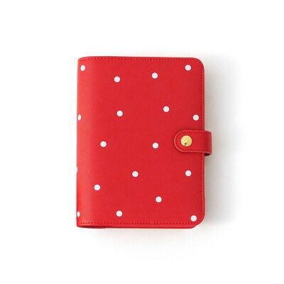 PERSONAL PLANNING. CHARUCA. A6 RED POLKA DOTS. WEEKLY WITHOUT DATES