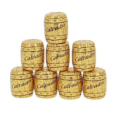 Chocolate barrels filled with Calvados - 1kg
