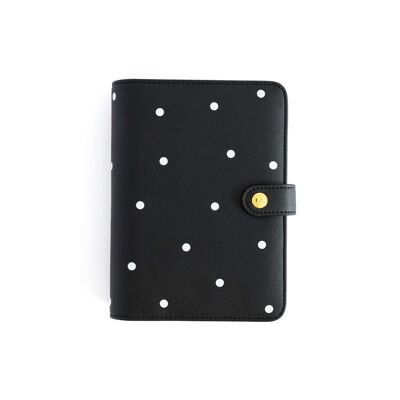 PERSONAL PLANNING. CHARUCA. A6 BLACK POLKA DOTS. WEEKLY WITHOUT DATES