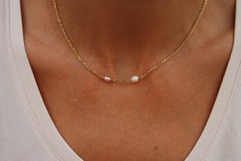 Collier en argent sterling avec perles. 1