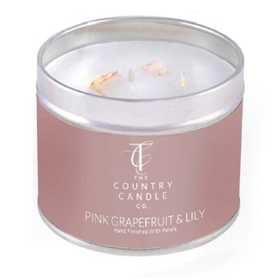 Pastels - Pink Grapefruit & Lily Tin Candle