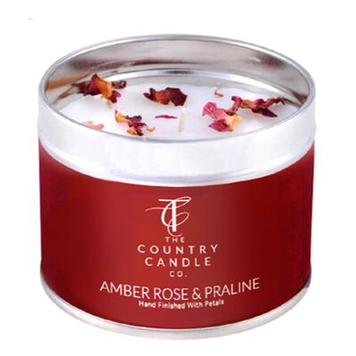Pastels - Amber Rose & Praline Tin Candle