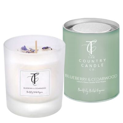 Pastels - Blueberry & Cedarwood 30cl Glass Candle