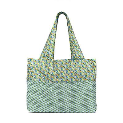 Sac de shopping JOUVENCELLE en coton graphique papyrus