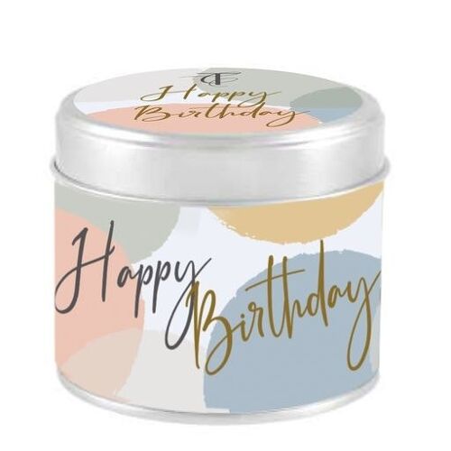 Sentiments - Happy Birthday Tin Candle
