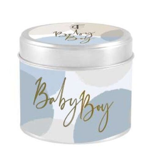 Sentiments - Baby Boy Tin Candle