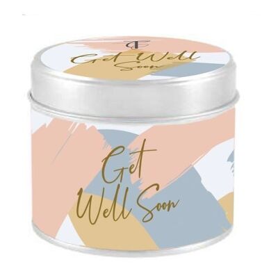 Sentiments  - Get Well Soon Tin Candle