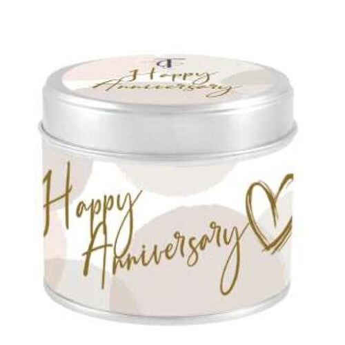 Sentiments - Happy Anniversary Tin Candle