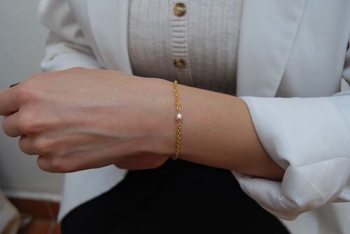 Pearls bracelet, silver 925 bracelet.