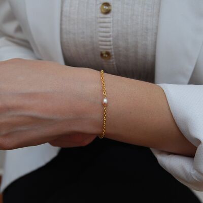 Pearls bracelet, silver 925 bracelet.