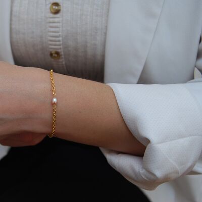 Bracelet perles, bracelet argent 925.