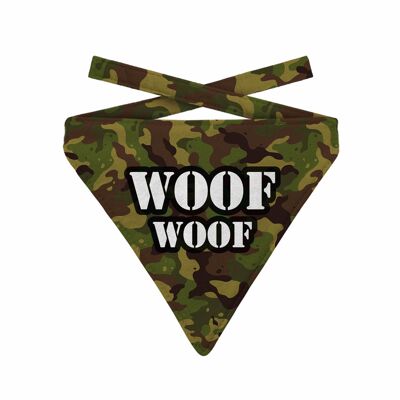 Bandana Dog M Woof Army