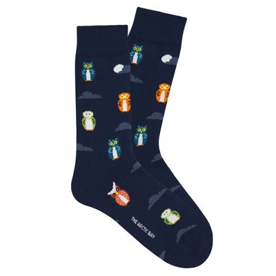 Socken Eule Dunkelblau