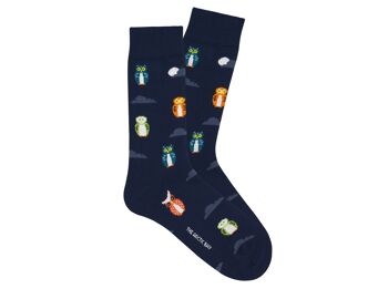 Chaussettes Hibou Bleu foncé 1