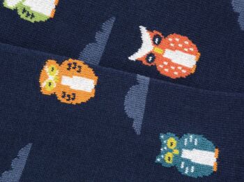 Chaussettes Hibou Bleu foncé 3