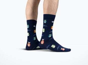 Chaussettes Hibou Bleu foncé 2