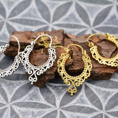 Indian hoop earrings | filigree ornaments