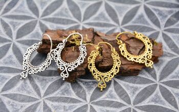 Boucles d'oreilles créoles indiennes | ornements en filigrane 1