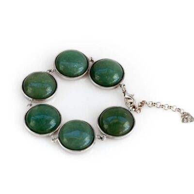 Hecate Bracelet-Silver - Green Aventurine