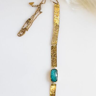 Avisa Necklace Gold - Amazonite