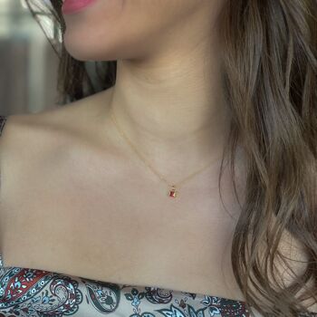 Collier Juno Petit Or - Rouge