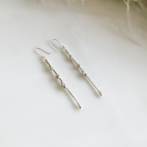 Stellar Earrings Silver - Clear