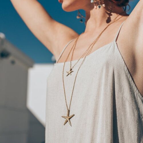 Starfish2 Necklace-Gold