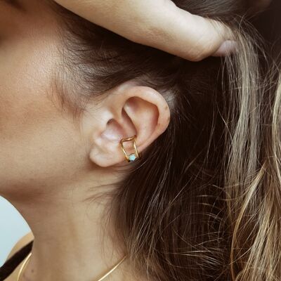 Eday Handmade Ear Cuff Gold - Hellblau