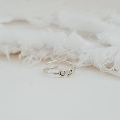 Eday II Handmade Ring Silber - Klar