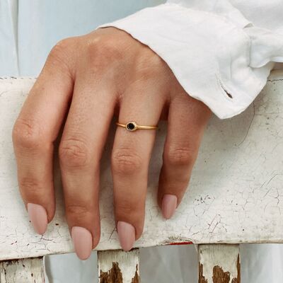 Eday Handmade Ring Gold - Schwarz
