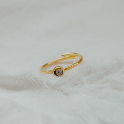 Eday Handmade Ring Gold - Clear