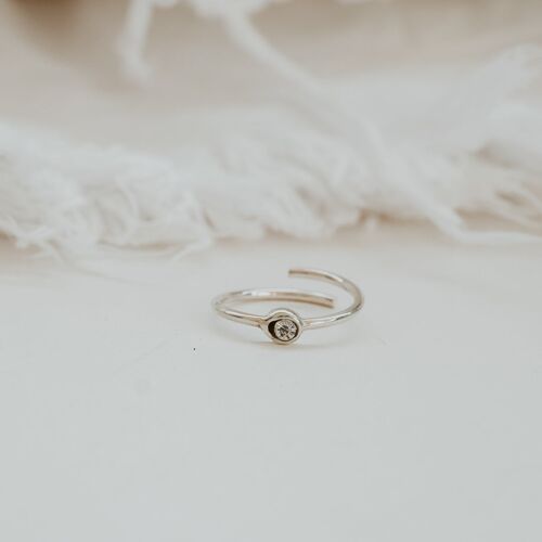 Eday Handmade Ring Silver - Clear